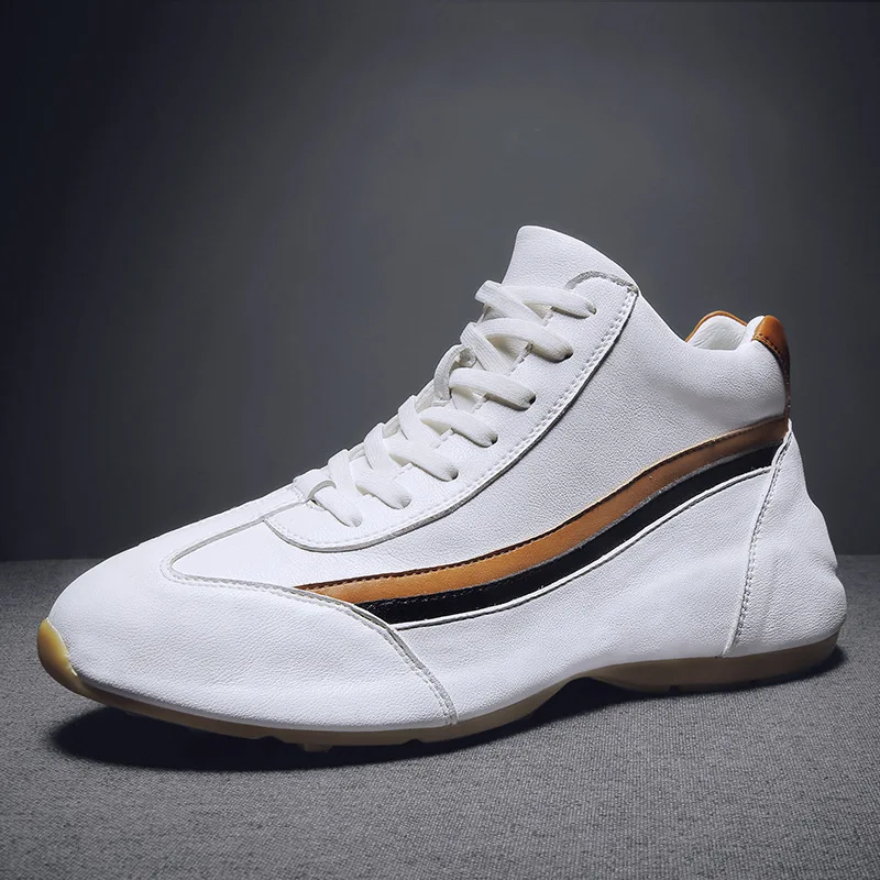 

2020 Spring Men Elevator Shoes Fashion Trendy Shoes Casual Shoes Wear-Resistant Mid-top MEN'S SHOES