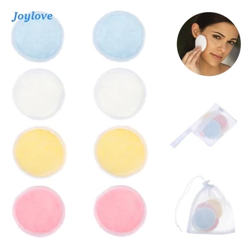 

JOYLOVE 1Pcs/lot Reusable Cotton Make Up Facial Remover Double Layer Wipe Pads Nail Art Cleaning Pads Washable