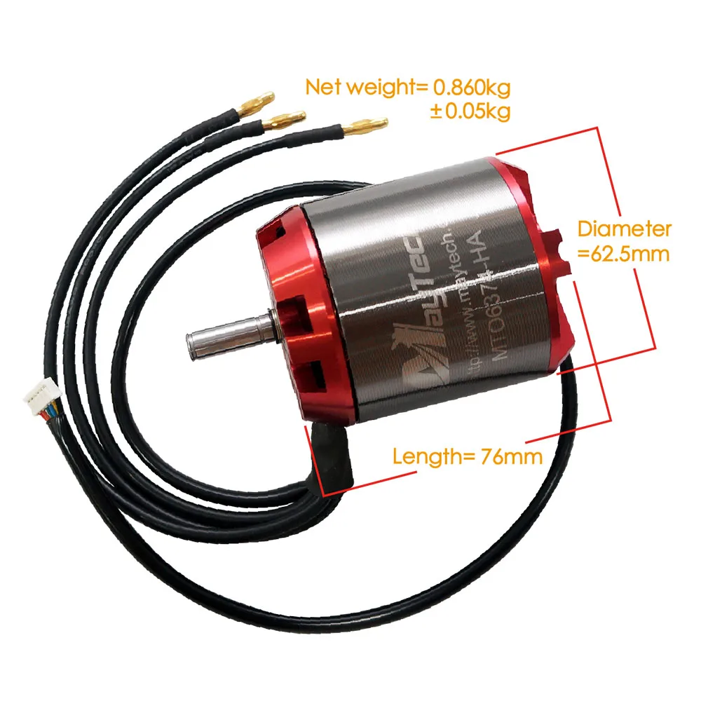 Maytech 2PCS 6374 190KV Motor Brushless with Hall Sensor for E-skateboard Ebike Electric Scooter Fighting Robot