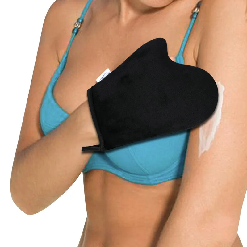 Best 4Pcs/set Self Tanning Mitt Applicator Kit Exfoliating Bath Towel Oiling Sunscreen SPA Gloves Back Lotion Applicators