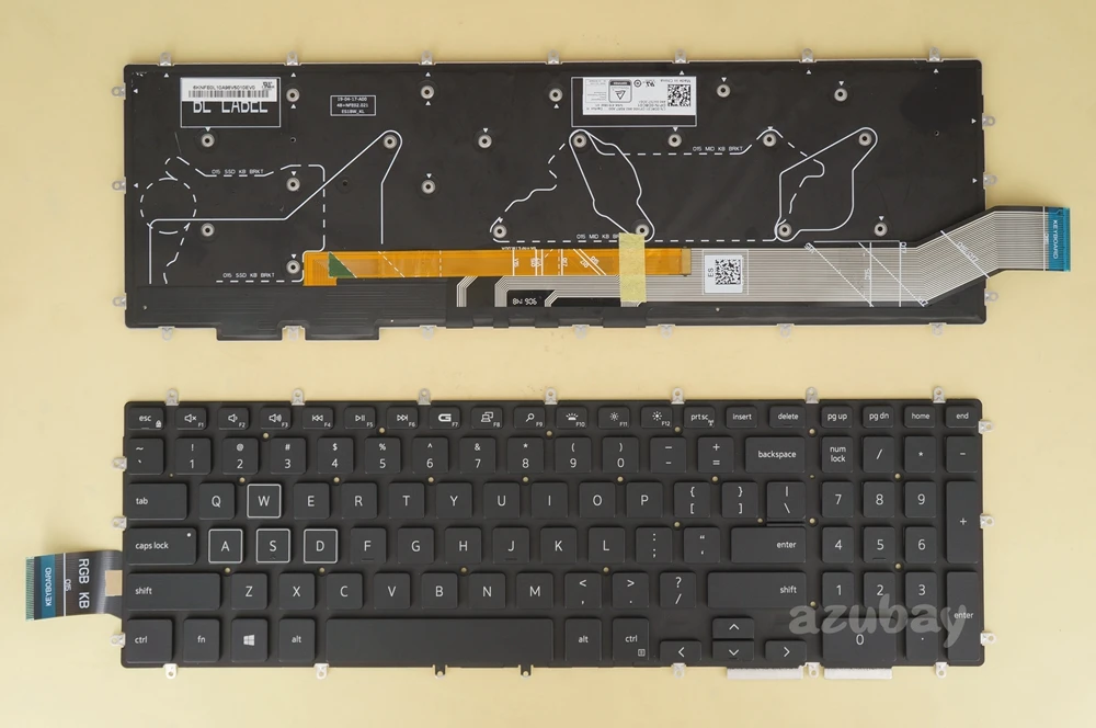 Eua-teclado ui para Computador Dell g3 3500 g3 3590 g3 3779 g5 5500 g5 se 5505 g5 5590 g7 7590 g7 7790 0d8c01 Rgb com Iluminação de Fundo