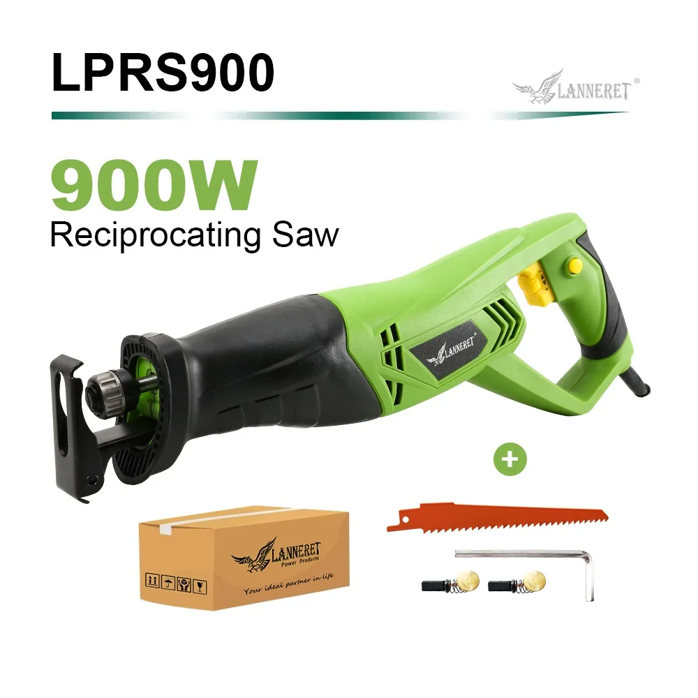 RS900-Light Green LANNERET 900 Вт электрическая сабельная пила деревообрабатывающая металлическая режущая сабельная ручная пила с переменной скоростью многофункциональные электроинструменты - Цвет: RS900-Light Green