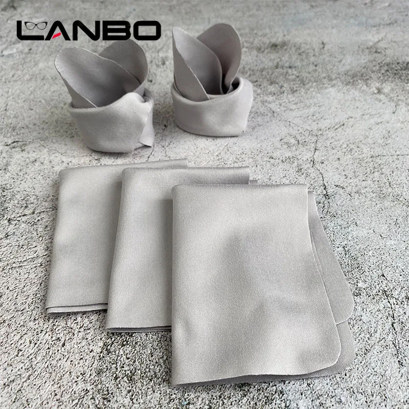 LANBO 100 pcs High quality Glasses Cleaner 15*17.5cm Microfiber Glasses Cleaning Cloth For Lens Phone Screen Cleaning Wipes 5