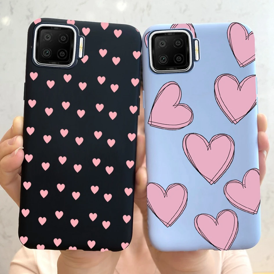 cases for oppo black For OPPO A73 5G Case Cute Love Heart Fundas Soft Silicone Shockproof Cover For OPPO A73 A93 CPH2067 CPH2121 A 73 A 93 Phone Case cases for oppo cell phone