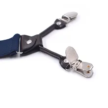 Задние подтяжки для мужчин с тяжелыми зажимами широкие регулируемые эластичные подтяжки для брюк JS24