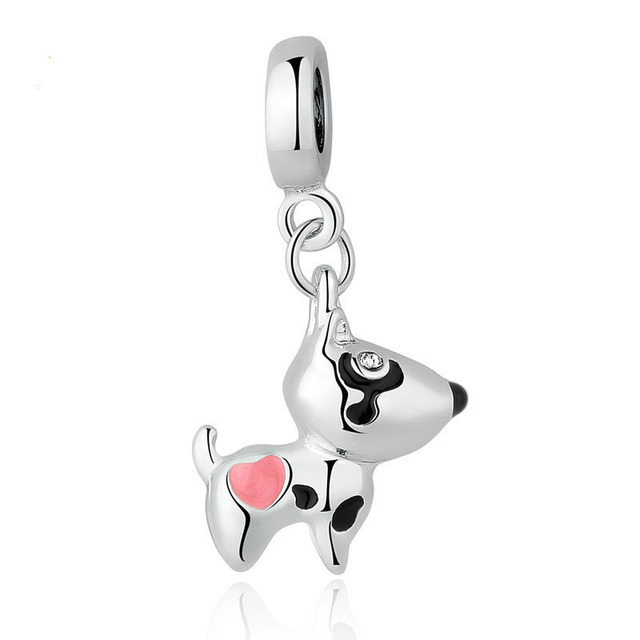 fine beads Magical Unicorn Double Dangle Charm aunt niece dog hope Fit Original  Charms silver 925 Bracelet Jewelry