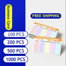 Carte de visite personnalisée 300Gsm, cartes d'appel en papier, bord propre, étiquettes de visite colorées, impression de Logo, 100/ 200/500/1000/Lot