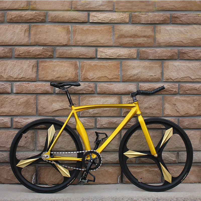 Bicycle Fixed Gear Bike Three Knife Aluminum Alloy with Eye-catching Multi-color Can DIY Adult Male and Female Students