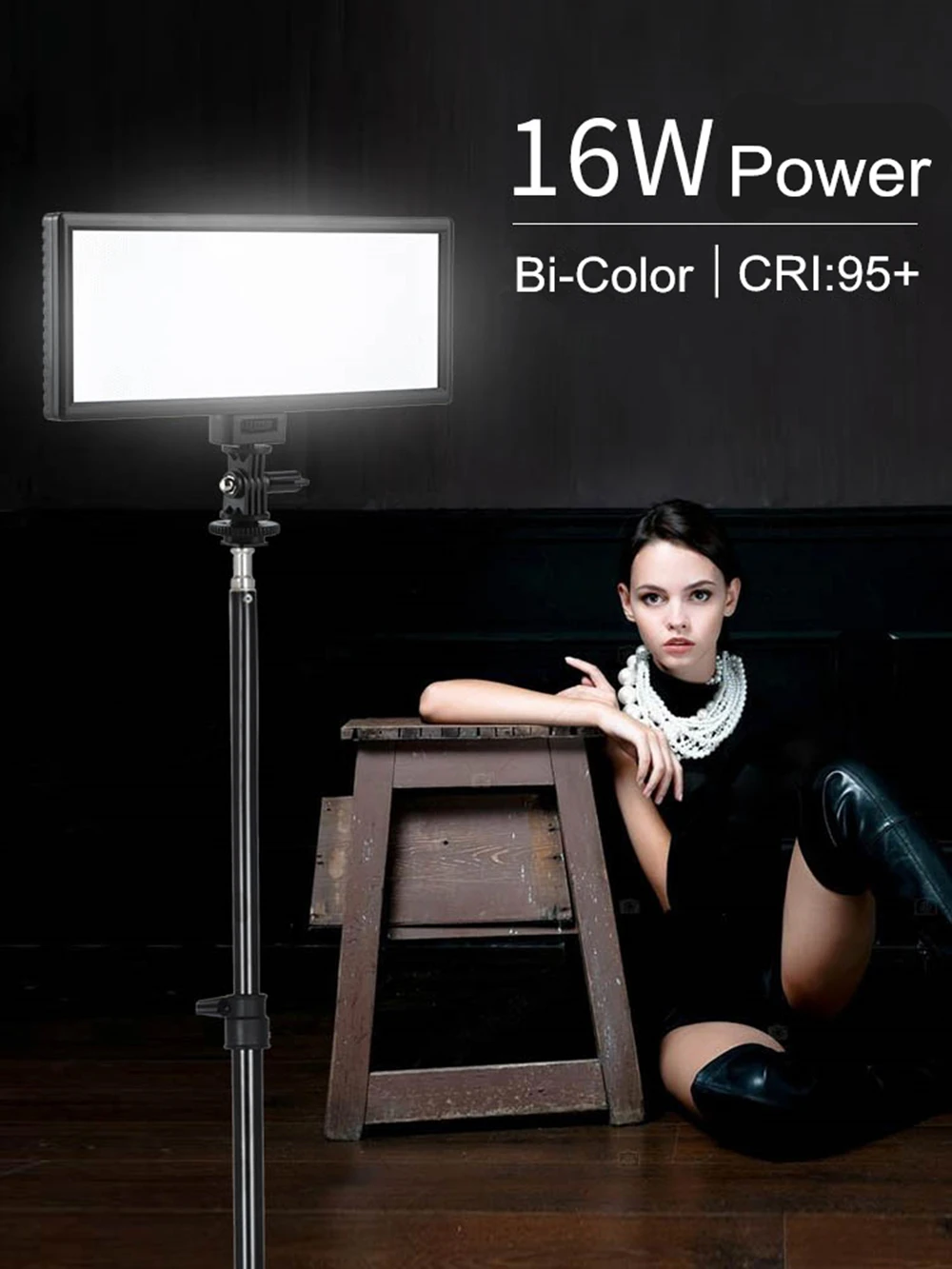  Viltrox L132T LED Video Light Ultra Thin LCD Display Bi-Color & Dimmable DSLR Studio Light Lamp Pan - 32798639265