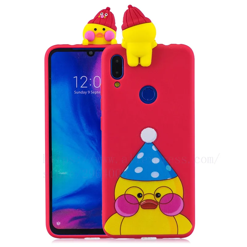 Чехол TRISEOLY для Xiaomi Redmi Note 7 чехол с 3D стерео накладкой мягкий силиконовый бампер