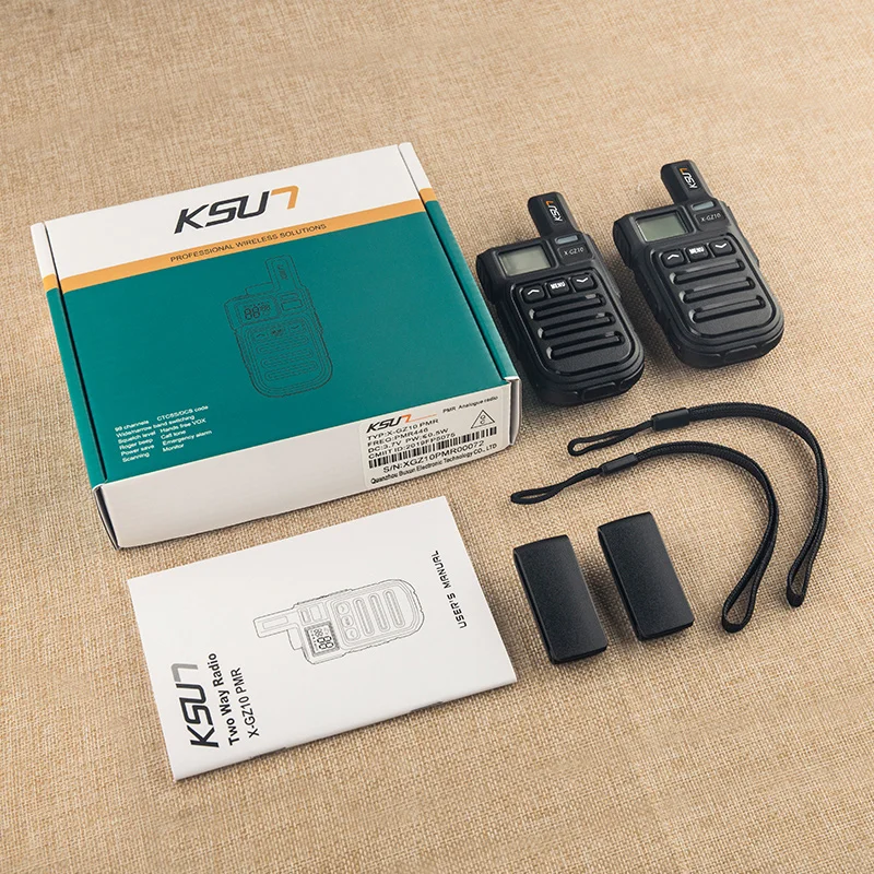 KSUN GZ10 1 Or 2PCS Mini Walkie Talkie European Legal Frequency PMR446 Intercom FRS Two Way Radio for Restaurant Hunting Radio walkie talkie