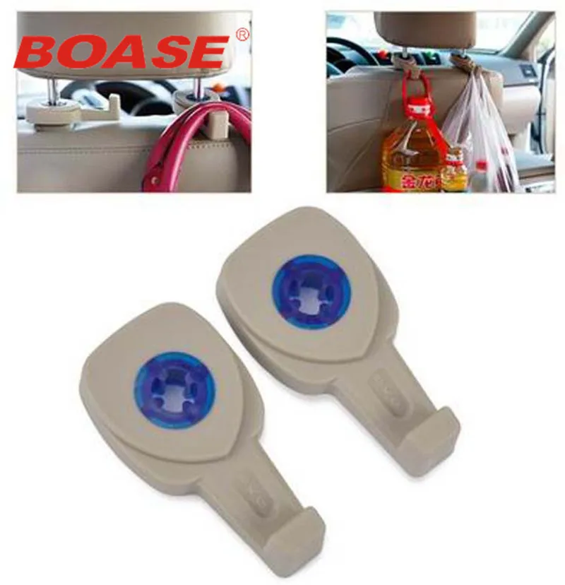 

2Pcs Car Headrest Hook Seat Back Hanger for Bag Handbag Purse Grocery Cloth Portable Multifunction Clips car accsesories