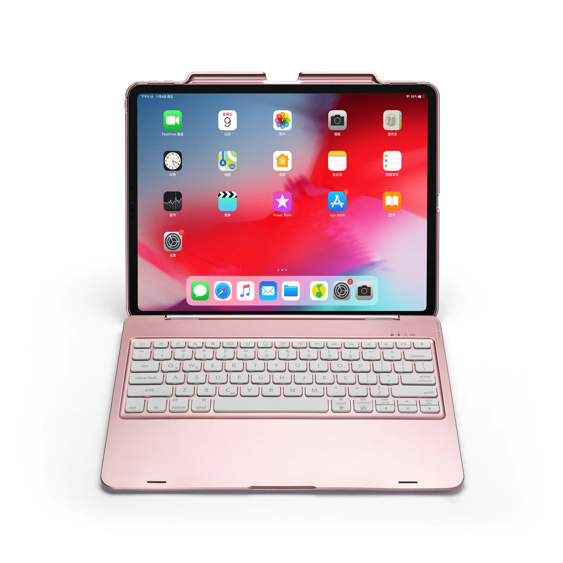 

2018 New Style Flip Wireless Keyboard Colorful Backlit Keyboard Ipadpro 12.9-Inch Bluetooth Keyboard Wholesale