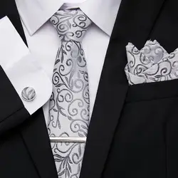 Новинка, мужские галстуки в полоску, бизнес стиль, свадьба, вечеринка, классический набор, 7,5 см., галстук, 100% шелк, галстук на шею, Hanky