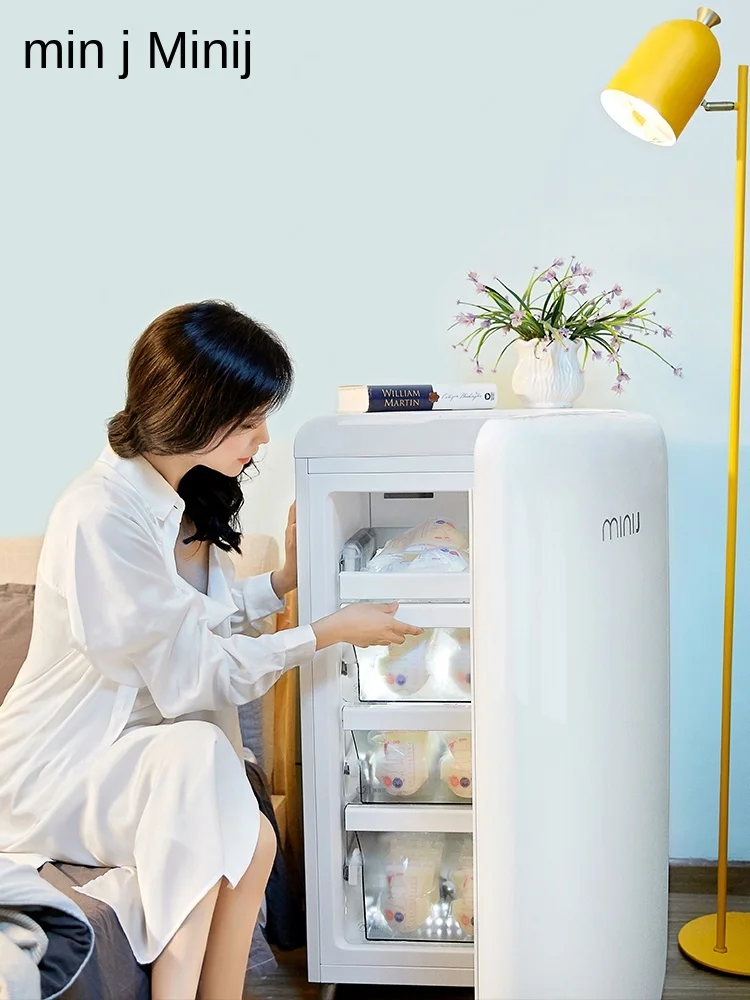 GY Single Door Small Retro Mother and Baby Breast Milk Breastmilk Storage  Mini Refrigerator Frozen Home Dormitory