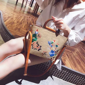

Handbag Women's Designer Big Tote Bag Braided Embroidery Flower Shoulder bag Large Capacity Designer Luxury Handbags Women Bags