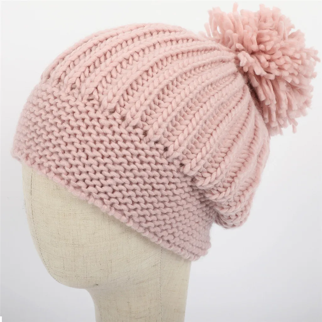 Gorro invierno mujer,, унисекс, одноцветная шапка с помпоном, на флисовой подкладке, головной убор, вязаная шапка, шапка для улицы, шапка, femme hiver