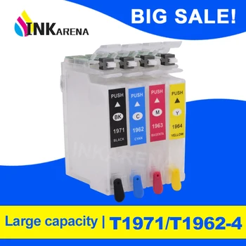 

INKARENA Refill Printer Ink Cartridge For Epson T1961 T1951 T1971 XL EXPRESSION XP 101 201 211 401 204 104 214 411 WF-2532 Chip