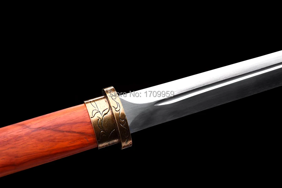 Redwood Saya KungFu Tang Dynasty Battle Saber Knife Sharp High Carbon Steel Chinese Dao Sword Katana