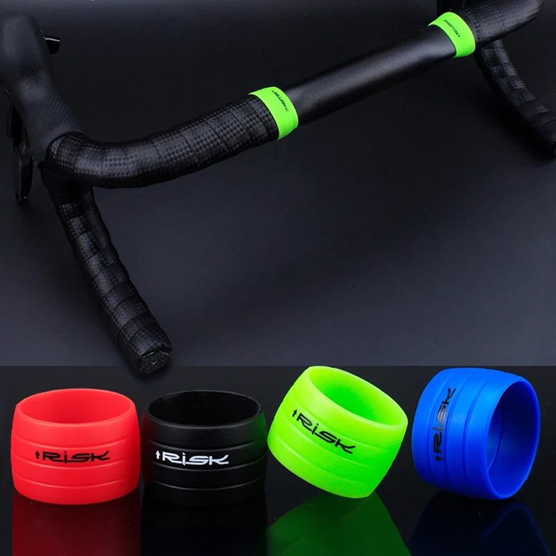 

1 Pair Silicone Plug Road Bike Handlebar Tape plugs Anti-Skip Rubber Bicycle Handlebar end Bar Tape Fixed Ring Waterproof Wear