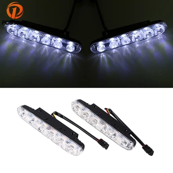 

POSSBAY 12-15V 6 LED Daytime Running Light Waterproof Universal DRL Kit Day Light Auto Driving Light 9 LEDs External Light
