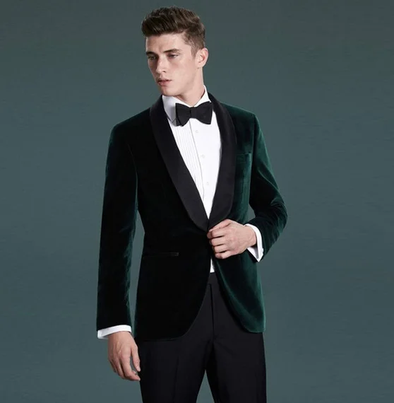 Army green Новинка, деловой однотонный приталенный мужской костюм из 3 предметов, свадебное платье, мужской повседневный деловой пиджак, Свадебные вечерние костюмы Gr - Цвет: Army green