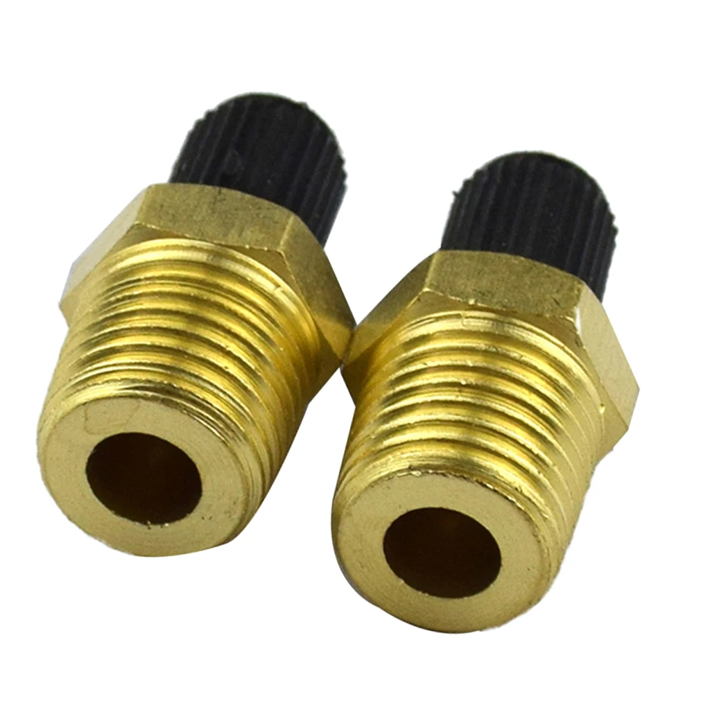 2 PCS 1/4'' NPT Nickel Plated Brass Air Compressor Tank Fill Valve Schrader