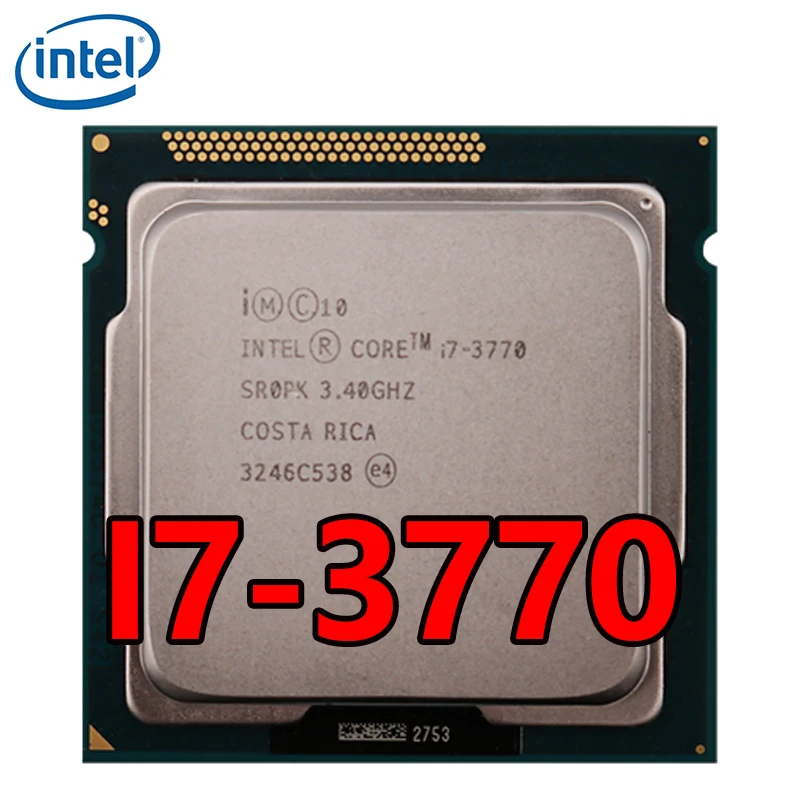 Intel Core 3 i7 3770 Quad cpu настольный процессор 3,4 ГГц 77 Вт 8 МБ кэш LGA 1155 настольный процессор i7 3770