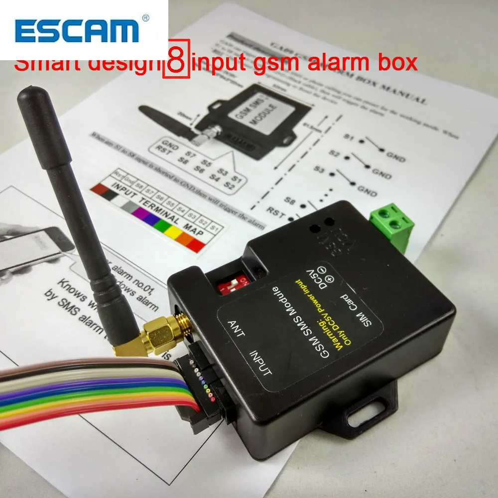 Умная Домашняя GSM-система сигнализации ESCAM SMS и вызовы Беспроводная сигнализация |