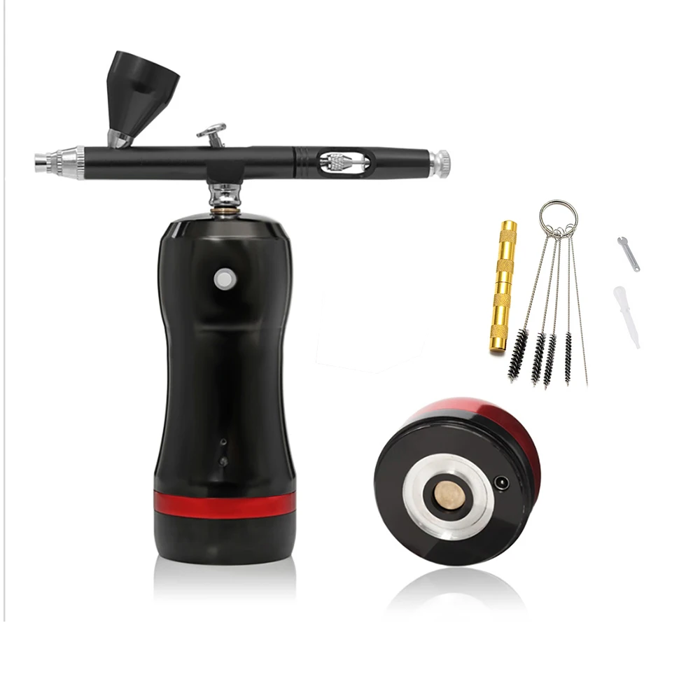 Best Portable Airbrush With Compressor Kit Mini High Pressure Replace Battery Makeup Nail Art Design Tattoo Paint Spary Gun tm90 318 replace battery airbrush compressor kit spray high power pressure 0 3mm nozzle dual action pen tattoo art mineral nail