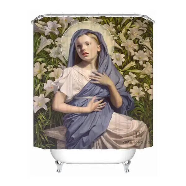 Shower Curtain Пользовательские зло девушка череп душ Шторы Mildewproof Водонепроницаемый полиэстер различные размеры#180417-03-164 - Цвет: Shower Curtain