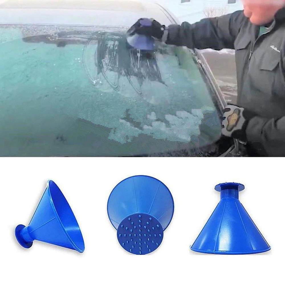 Скребок для льда в форме воронки для удаления снега на лобовое стекло автомобиля Лопата для стекла конусообразный оконный скребок для очистки стекла