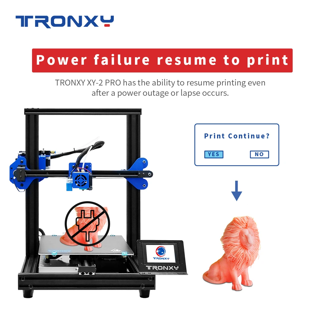 Новинка 2020 года высокоточный 3D принтер Tronxy XY 2 PRO с алюминиевым профилем большой