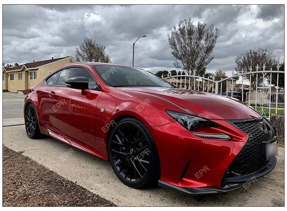 Углеродное волокно передняя губа для Lexus RC200t RC350- передняя губа 2 шт.(F-sport Bumper только) комплект для кузова тюнинг отделка для RC350 Racing