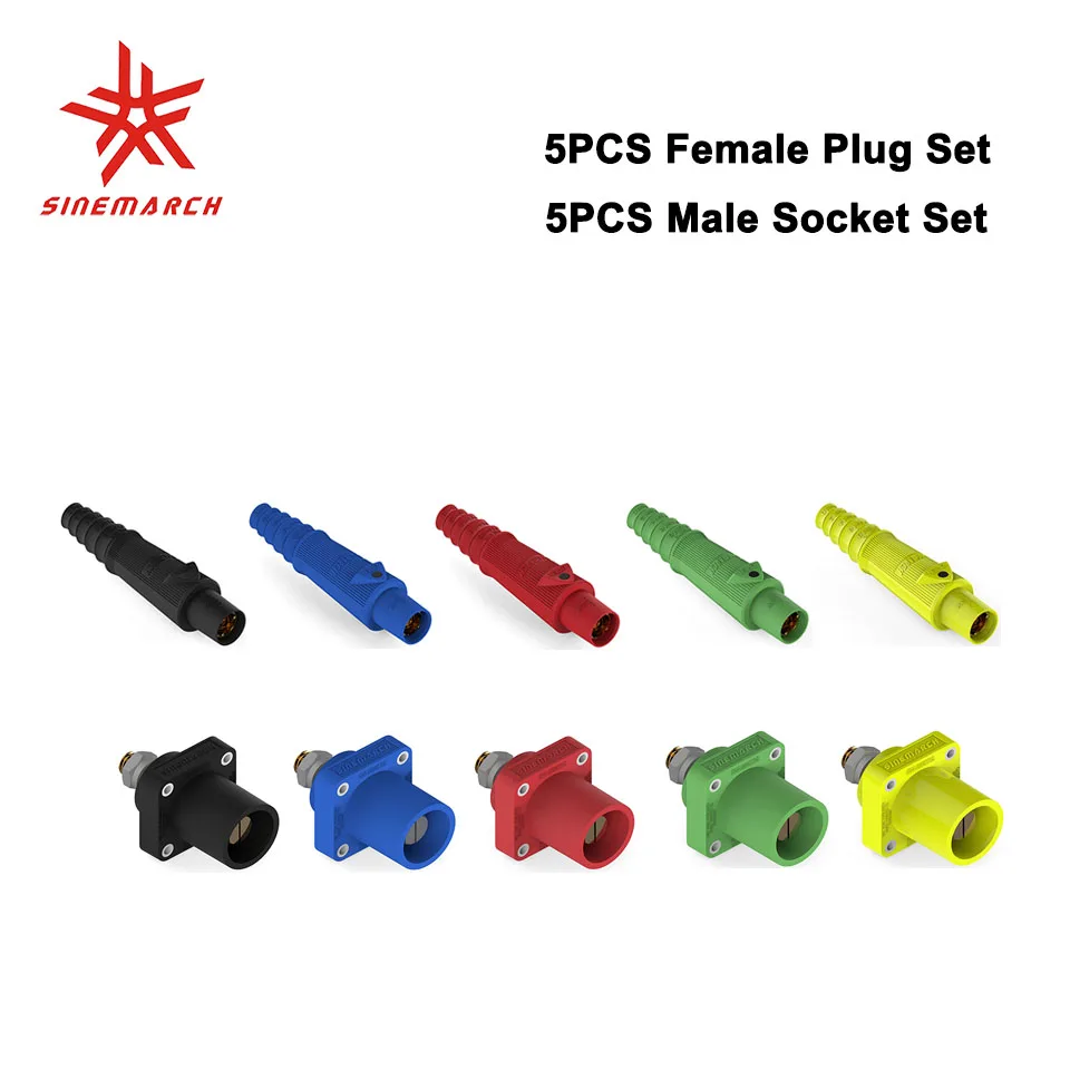 

10PCS R-LOK 200A Female Plug Male Socket Set Chinese Standard Single Pole Power Connector for Power Distro High Conductivity