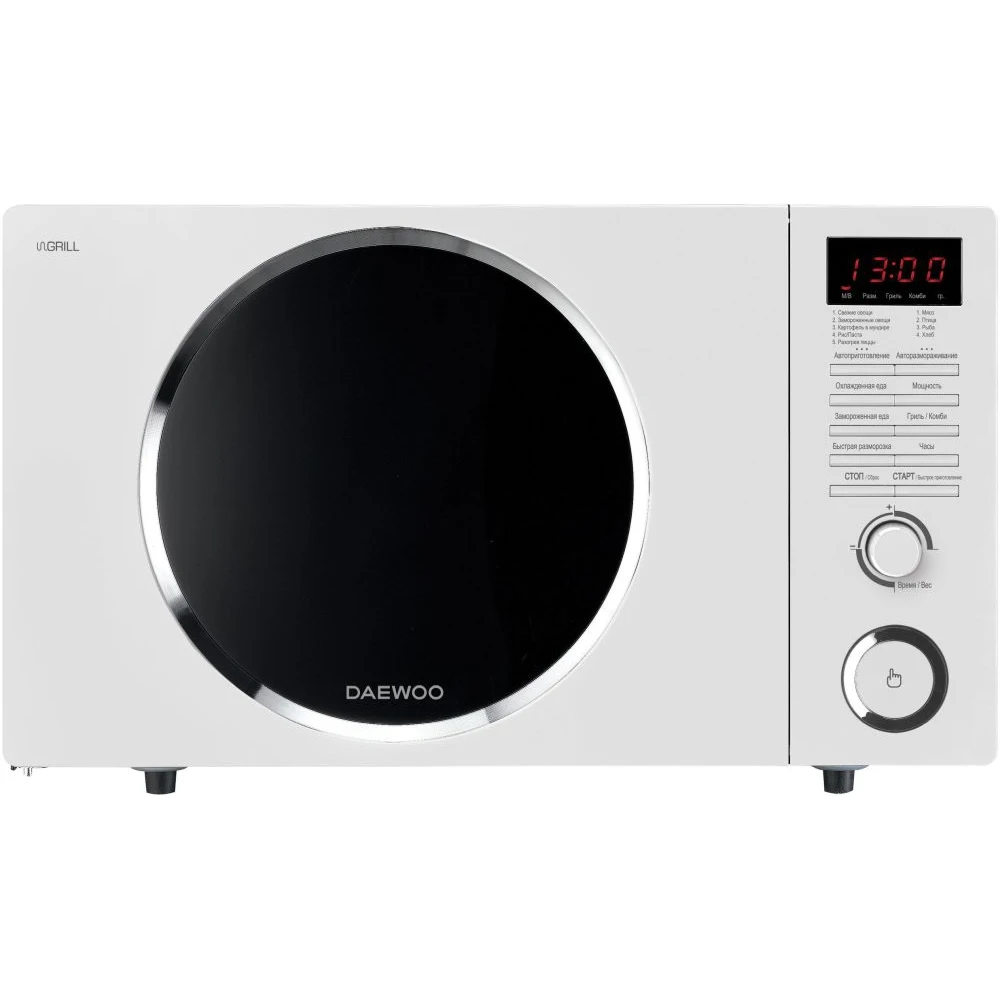 Микроволновая Печь Daewoo KQG-81HRW 23л. 800Вт белый