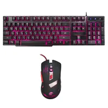 104 Keys Backlight Mechanical Gaming Keyboard Mouse Set USB Wired Gamer Keyboard Mouse Combo Game Keypad Mice Russian/English backlight game keyboard and mouse suit wired gaming keyboard and mouse combo 104 kyes gaming keyboard with wired 6d mouse kx04