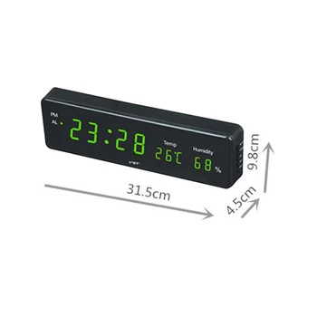 

VST Electronic Led Digital Wall Clock with Display Home Clocks European Plug Temperature Humidity