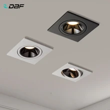 [DBF 2020 ángulo ajustable Anti-glare LED COB cuadrado empotrada Downlight 7W 12W foco de techo de LED cocina sala interior