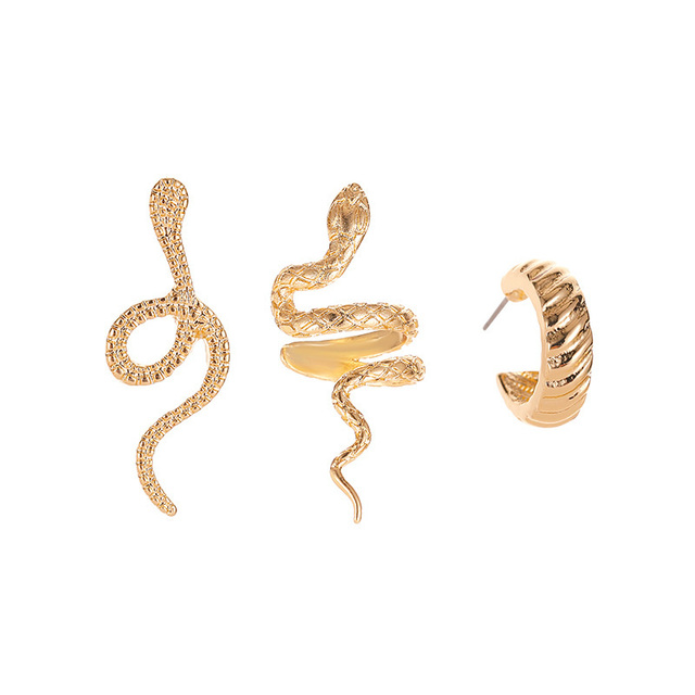 Vintage Gold Silver Color Snake Clip Earrings Ear Cuffs for Women Men Piercing Jewelry Fashion 2021