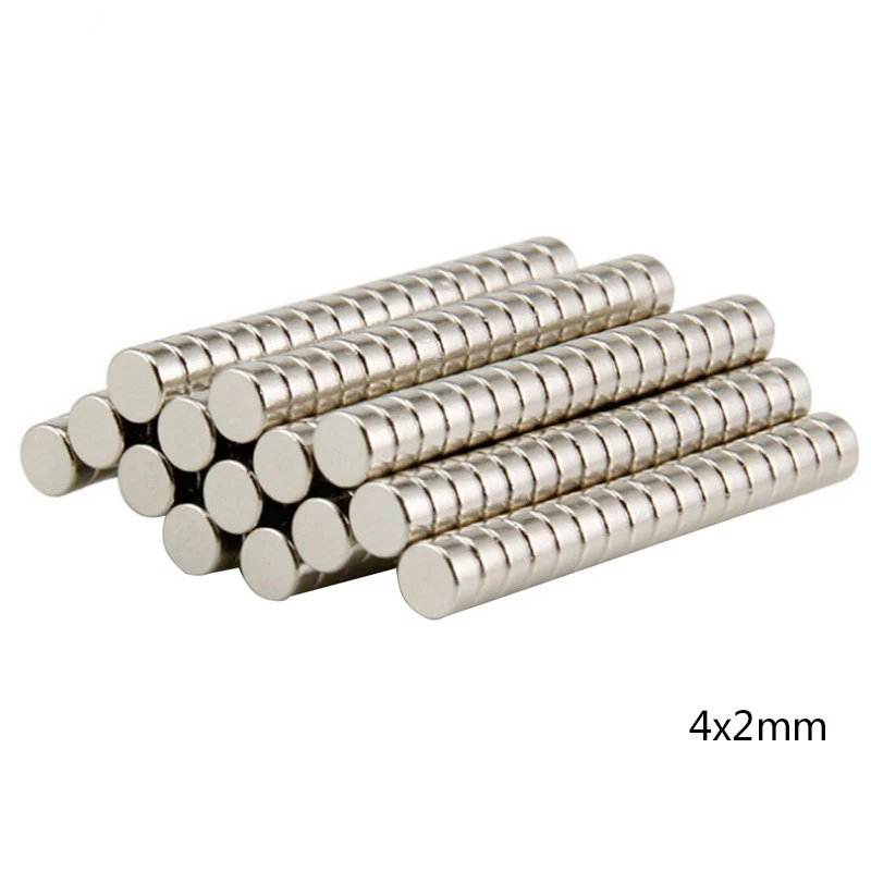 

50PCs Neodymium Magnets 4x2mm Permanent Super Strong Powerful N35 Neodymium Magnets Rare Earth Disc For Refrigerator Office