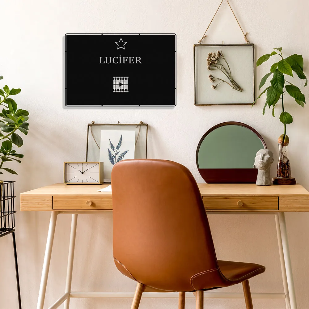 

MIGNATIS My Favorite Series Lucifer Design Metal Wall Decor - Kitchen Wall Decor, Office, wall Decorations for Living Room