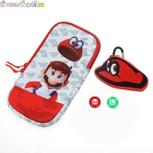 For Odyssey zipper soft storage bag w joystick cap Super Marios pouch for GBA/GBC/PSP/PSV/NDSL/NDSi/New 3DS 2DS /Switch Lite