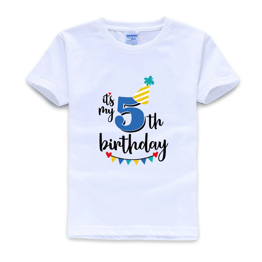 

It's My 5th Fifth Five Birthday T-Shirt - Childrens Kids T Shirt Girls Cake Smash