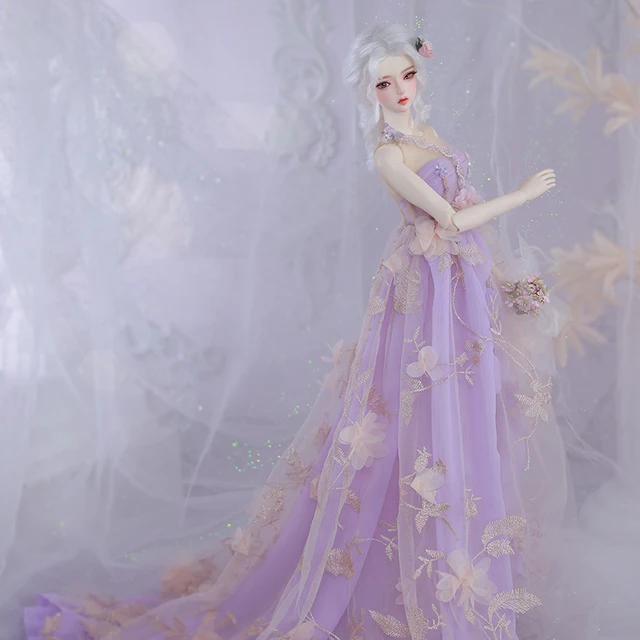 Shuga Fairy Doll BJD Qing 1/3 Resin 61.5cm SD Dolls Fairyland Purple Color Gauze Skirt Fullset Dolls 5