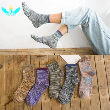 

1 Pair Summer Autumn Men Socks Crew Socks Casual Stripes Socks Cotton Sock Mid Tube Socks TOA