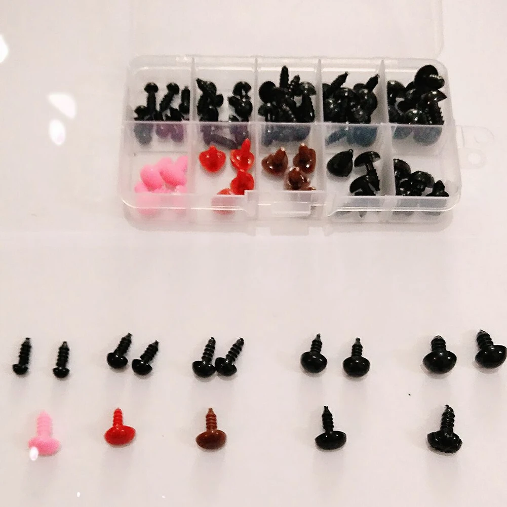 

75 Pcs/set DIY Bean Eye Triangle Nose Doll Craft Tools Handmade Plush Eye Nose Model Toy Accessories