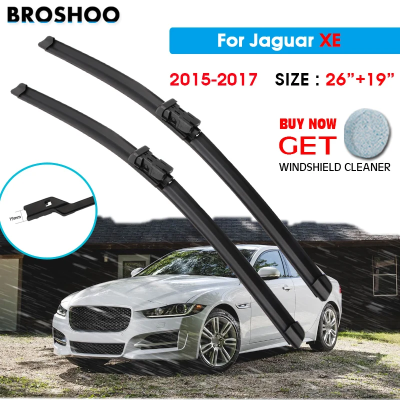 

Щетка стеклоочистителя для автомобиля Jaguar XE 26 "+ 19" 2015-2017 Авто Стеклоочистители для лобового стекла лезвия для мытья окон подходит для кнопки
