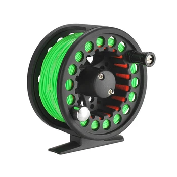 

Fly Fishing Reel Aluminum Alloy 2+1BB Large Arbor Lightweight CNC Machined Fish Reel with Line for Outdoor Fishing