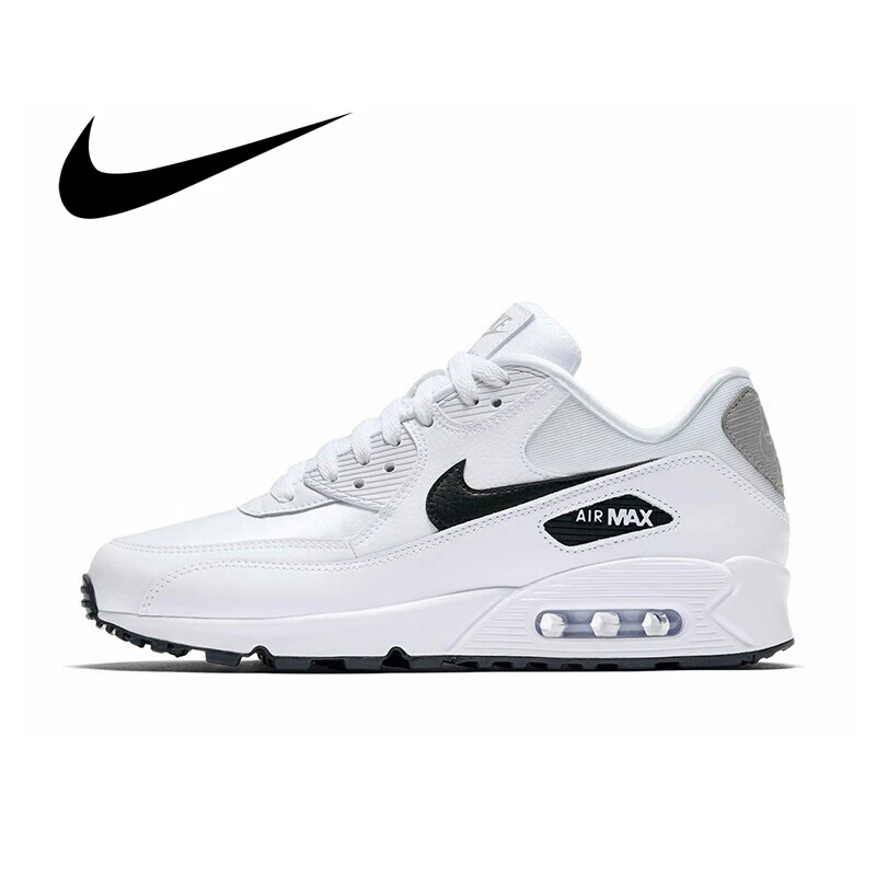 NIKE AIR MAX 90 ESSENTIAL Для женщин кроссовки белая воздухопроницаемая комфортная обувь Спорт на открытом воздухе кроссовки 325213-137